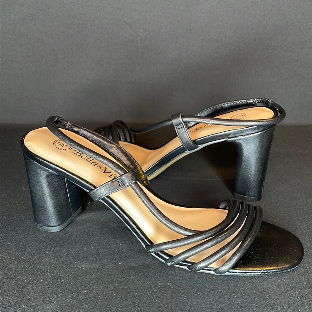 Bella Vita Black Strappy Heels for Formal Occasions